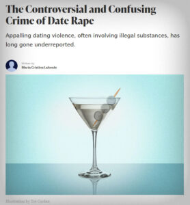 I was interviewed for a article on date rape.
